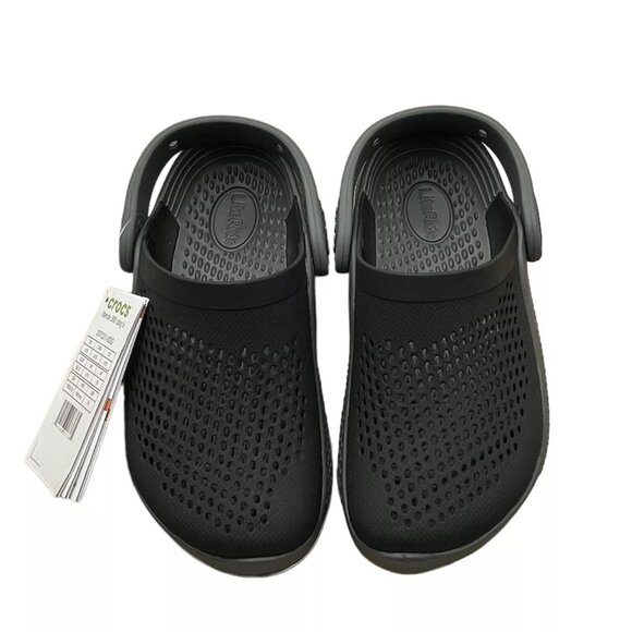 Crocs LiteRide Youth Girls Slip-on Clogs Size 2 (J2)Black Water Friendly & Comfy - Picture 6 of 9